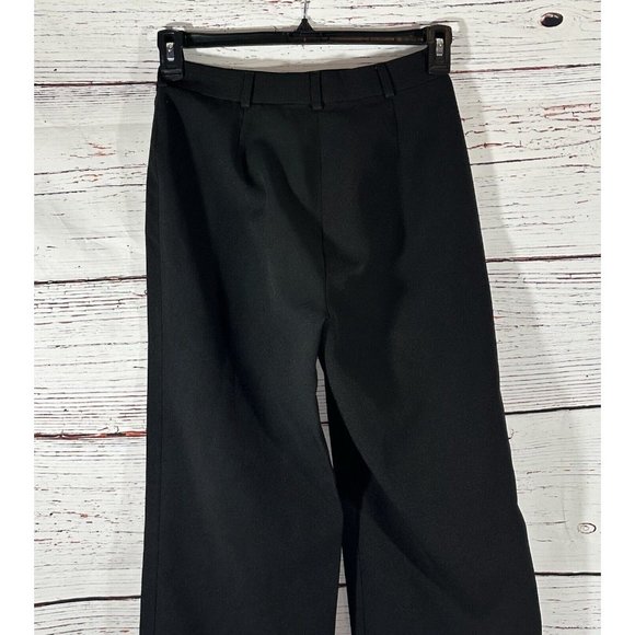 Cintas Black Work Uniform Dress Pants Womens Sz 0 Polyester Flat Front High Rise - Picture 7 of 9